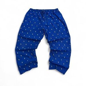 Polo by Ralph Lauren Blue Pajama Bottoms with Yellow Print